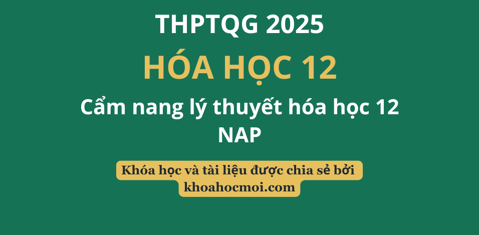 Cẩm nang lý thuyết hóa học 12 – NAP