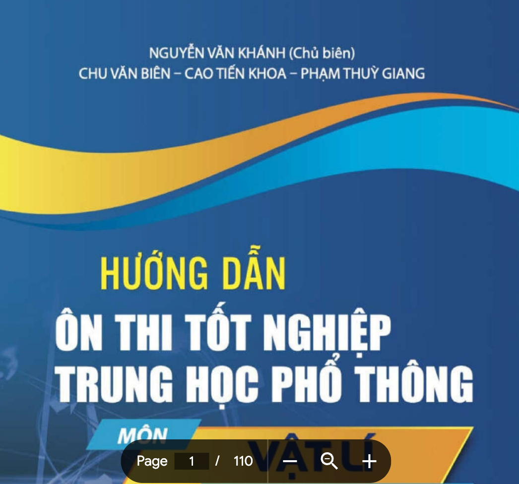 EBOOK VẬT LÝ CHƯƠNG TRÌNH MỚI THẦY CHU VĂN BIÊN