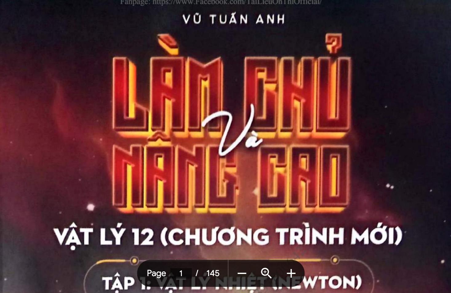 SÁCH THẦY VŨ TUẤN ANH LÀM CHỦ VẬT LÝ NHIỆT TẬP 1
