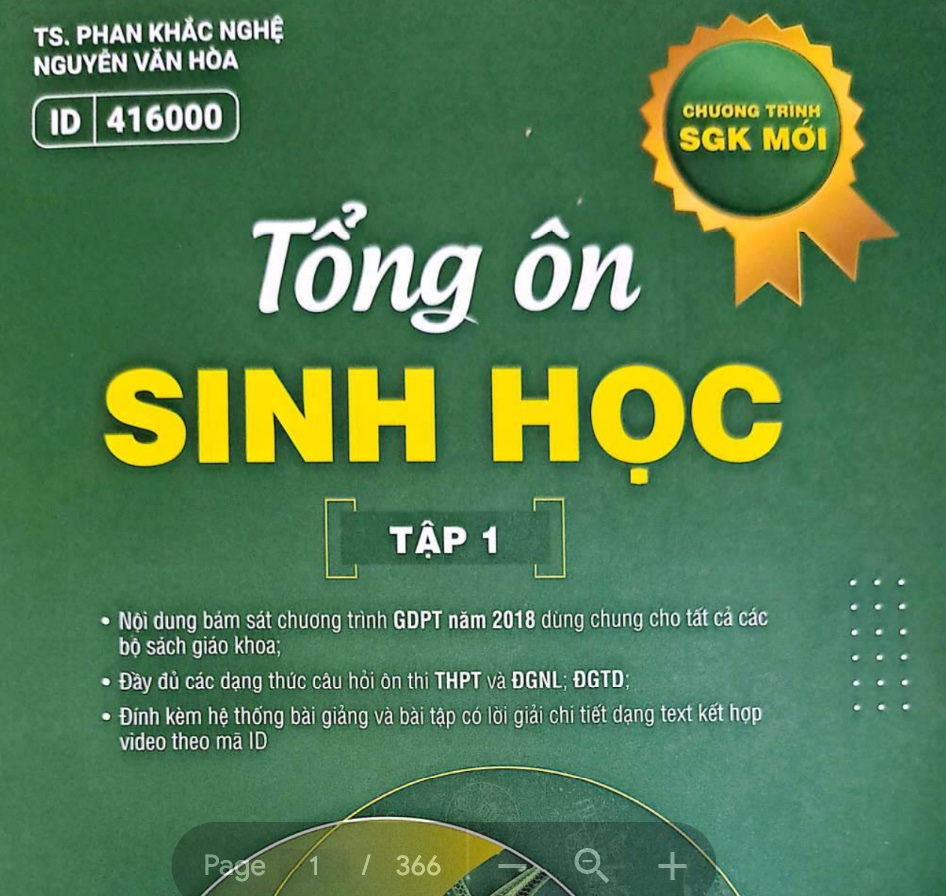 SINH THẦY PHAN KHẮC NGHỆ [TỔNG ÔN SINH HỌC 1]