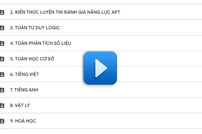 LUYỆN THI ĐÁNH GIÁ NĂNG LỰC MAPSTUDY 2025 (HCM)